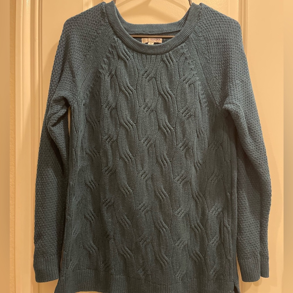 Sonoma Deep Teal Textured Sweater